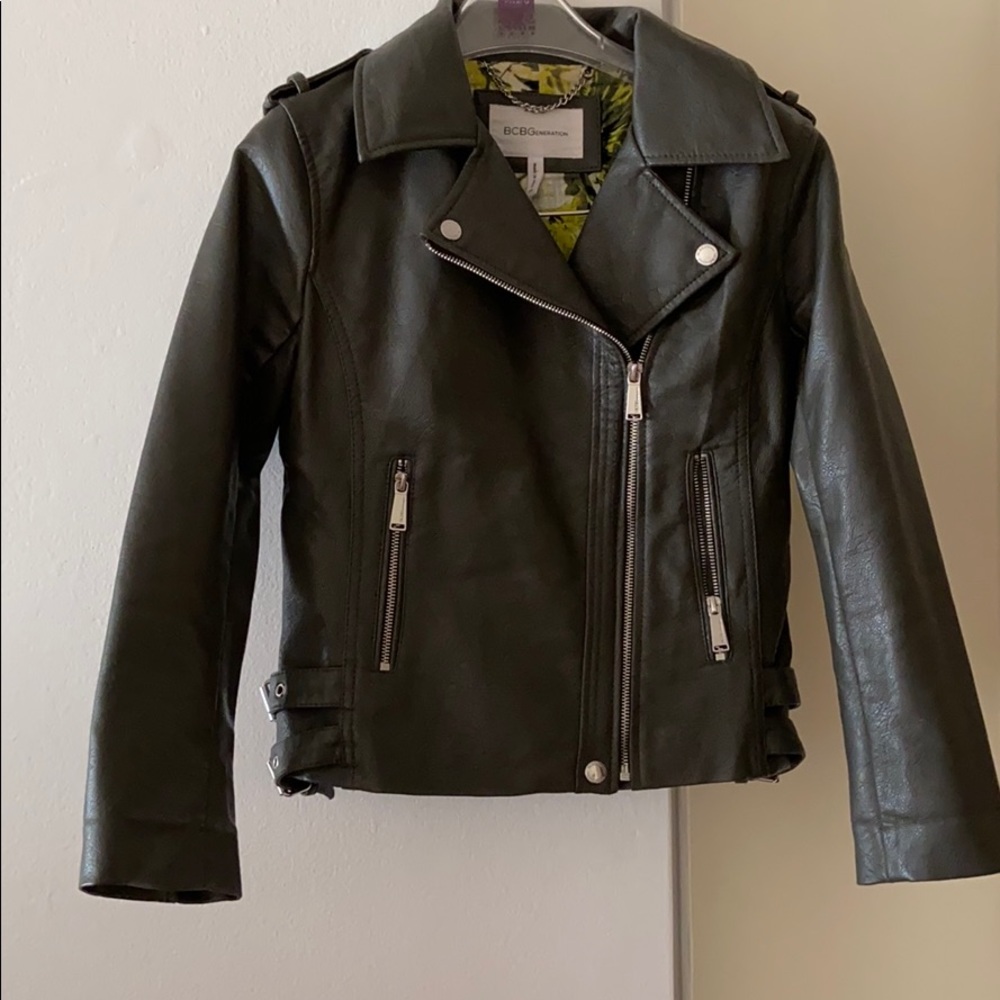 BCBG leather moto jacket